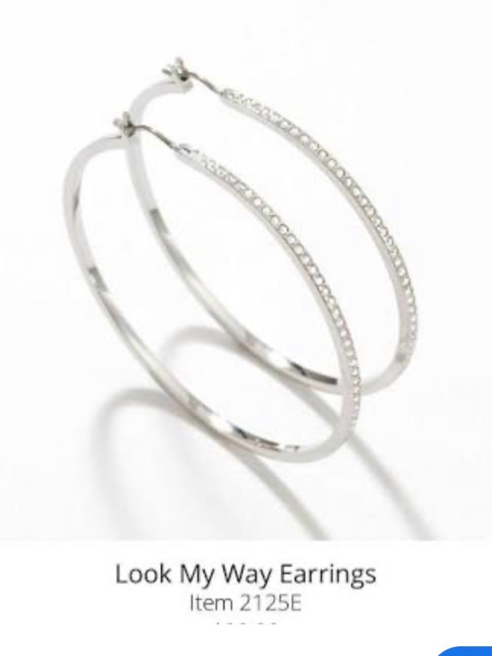 Touchstone Crystal Look My Way Earrings Silver